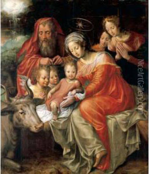 The Nativity Oil Painting - Jacob I De Backer