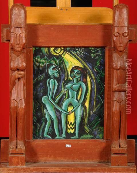Adam Et Eve Oil Painting - Ernst Ludwig Kirchner