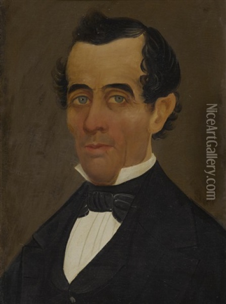 Portrait Of A Gentleman In Black Coat Oil Painting - William Matthew Prior
