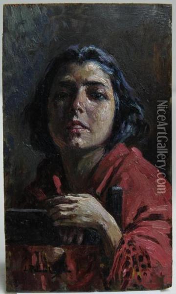 Ritratto Femminile Oil Painting - Luigi Palumbo