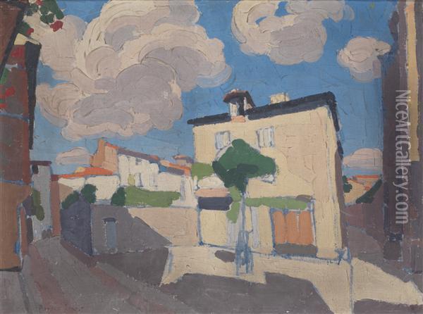 Bruniquel Oil Painting - Jules Oury, Dit Marcel-Lenoir