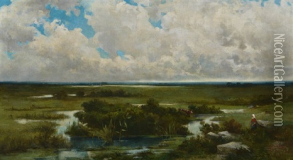 Marais En Campine Oil Painting - Louis Dubois