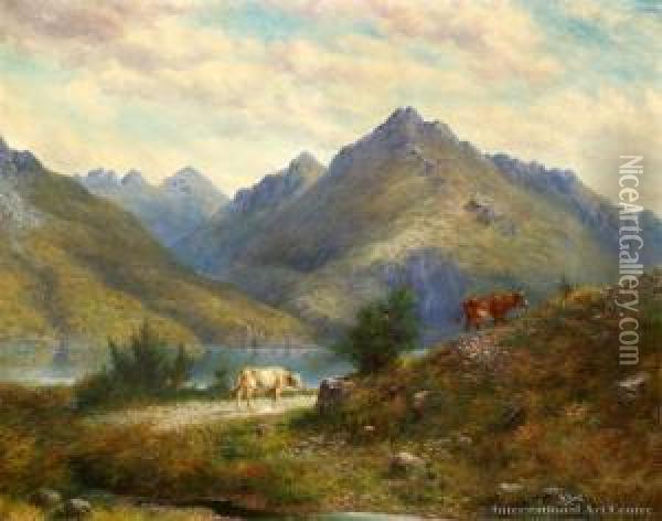 A Midsummer Day, Walter Peak,lake Wakatipu Oil Painting - John Elder Moultray