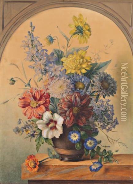 Bouquet De Fleurs Oil Painting - Arnoldus Bloemers