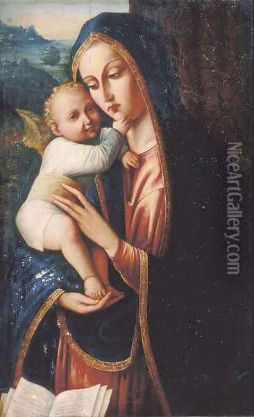 The Madonna and Child 2 Oil Painting - Andrea Solario