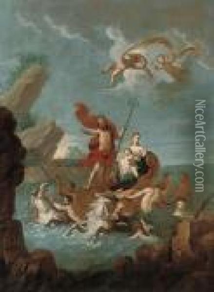 The Triumph Of Neptune And Amphitrite Oil Painting - Antoine Coypel