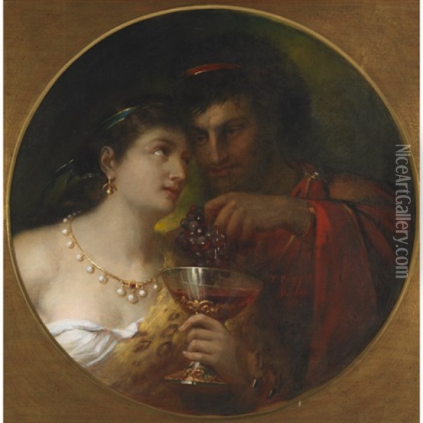 Anthony And Cleopatra Oil Painting - Theodor Koeppen