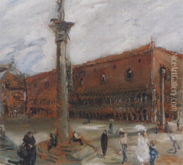 Venedig - Die Piazzetta Mit Dem Dogenpalast Oil Painting - Franz Naager