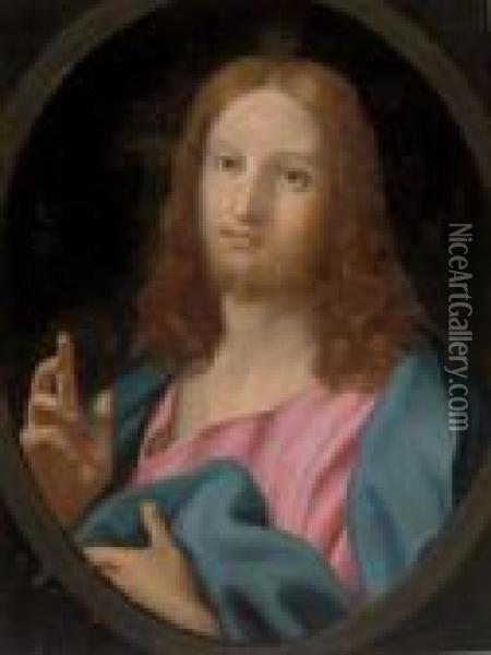 Christ Blessing Oil Painting - Anton Raphael Mengs