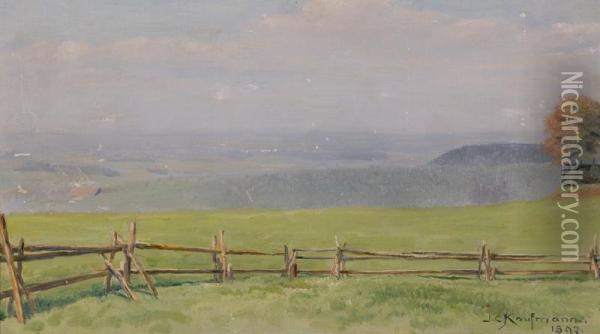 Pasture View Oil Painting - Joseph Clemens Kaufmann