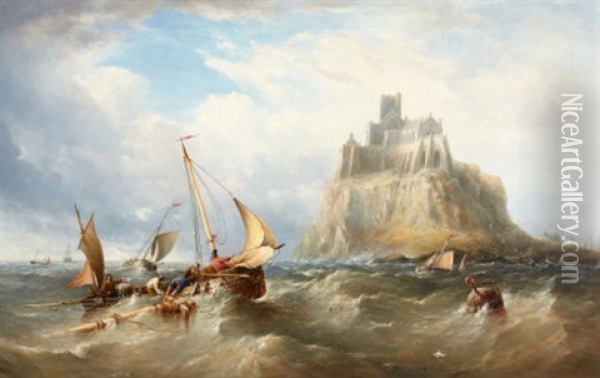 St. Michael's Mount, Cornwall Oil Painting - Henry King Taylor