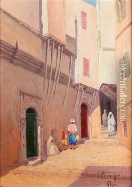 Ruelle A Alger Oil Painting - Vincent Manago
