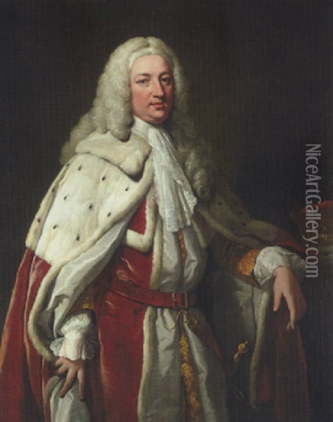 Portrait Of Francis Greville, 1st Earl Of Warwick Oil Painting - Jean-Baptiste van Loo