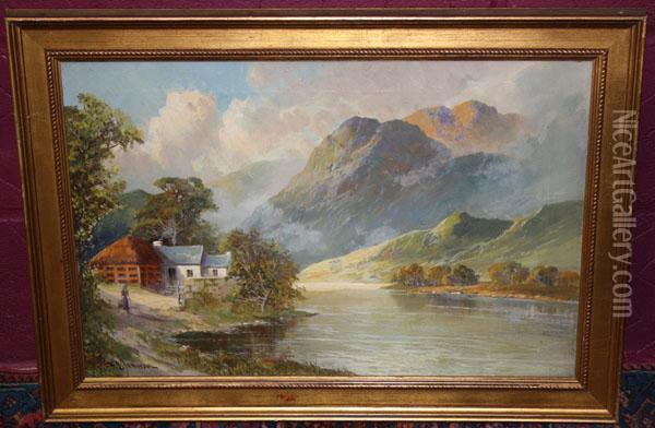Loch Earn Head Oil Painting - Frances E. Jamieson