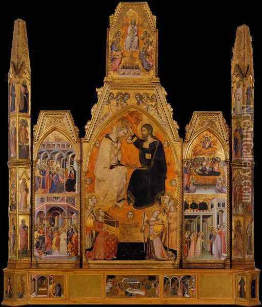 The Coronation of the Virgin 1388 Oil Painting - Manfredi de Battilor Bartolo Di Fredi Fredi
