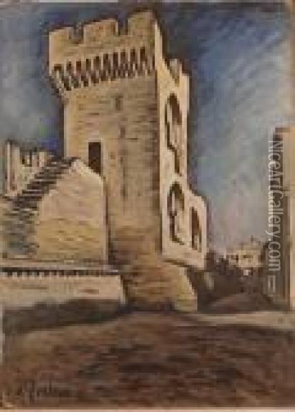 Derriere Les Remparts Oil Painting - Alfred Lesbros