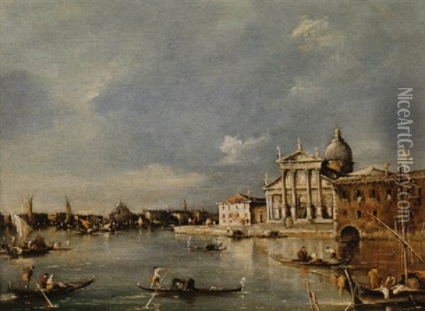 San Giorgio Maggiore Oil Painting - Giacomo Guardi