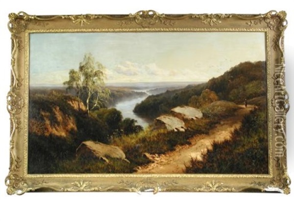 An Extensive View Over Dartmoor Oil Painting - Edmund John Niemann