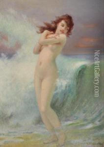 Water Nymph Oil Painting - Guillaume Seignac