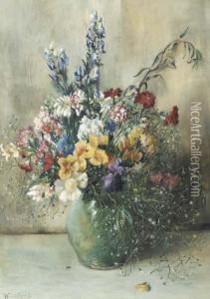 A Summer Bouquet Oil Painting - Willem Roelofs