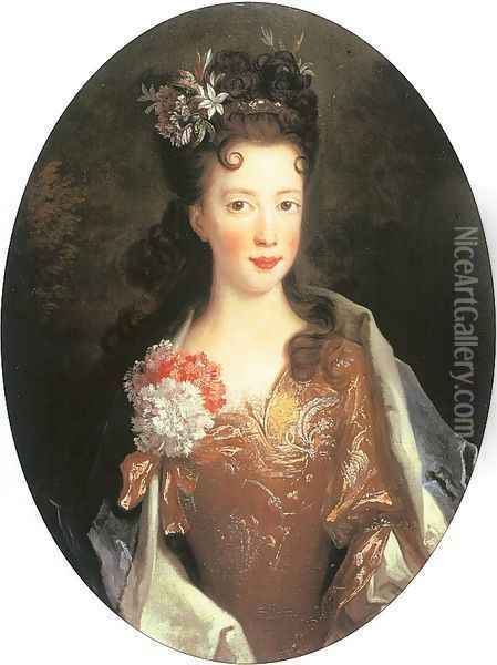Princess Louisa Maria Teresa Stewart 1700 Oil Painting - Nicolas de Largillierre