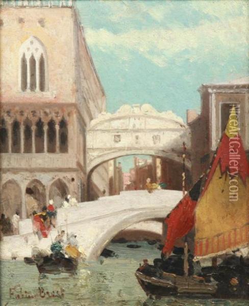 Le Pont Des Soupirs Oil Painting - Fabius Germain Brest