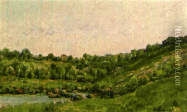 Landschaft Oil Painting - Jules-Charles Choquet