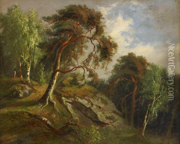 Landskap Fran Kolmarden Oil Painting - Alfred Wahlberg