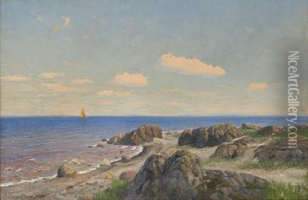 Kystlandskap Oil Painting - Niels Hansteen