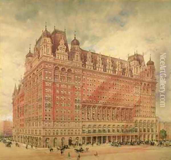 The Waldorf Astoria Hotel Oil Painting - Hughson Hawley