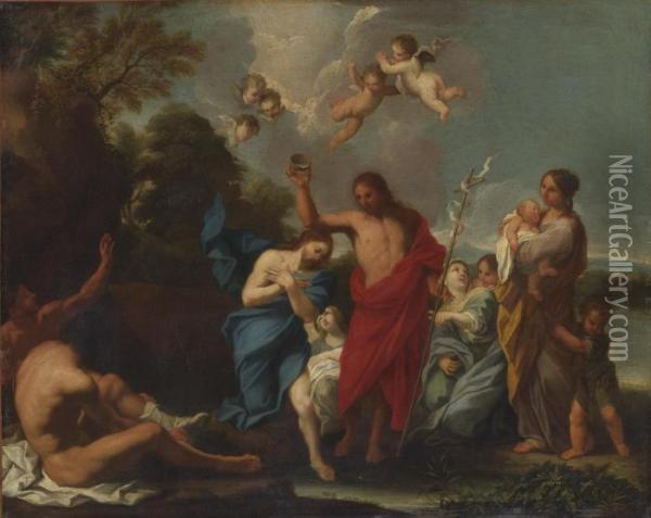 The Baptism Of Christ Oil Painting - Luigi Garzi
