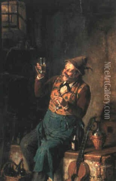 Junger Wein Oil Painting - Hermann Kern