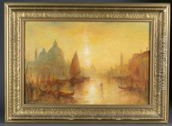 Grand Canal, Late Afternoon Oil Painting - Lucien Whiting Powell