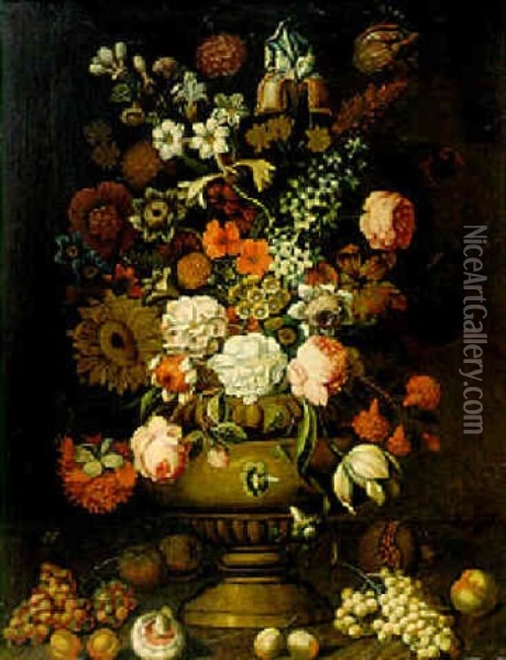 Blumenstilleben Oil Painting - Herman van der Myn