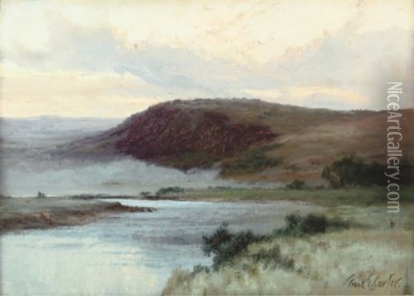 Early Morning Mist Over The Loch, Kinlochewe Oil Painting - Frank Thomas Carter