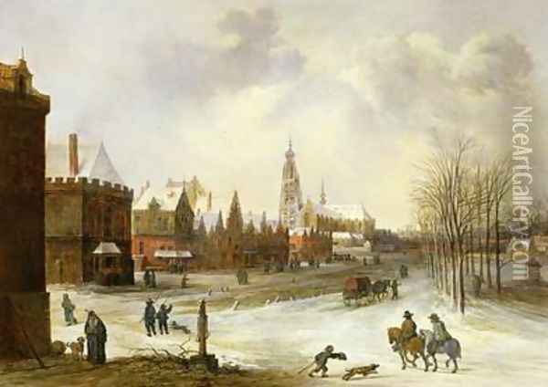 A View of Breda Oil Painting - Frans de Momper