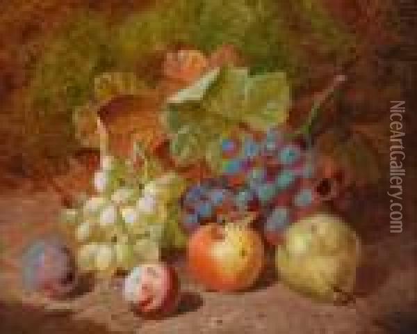 Fruchtestillleben Am Waldboden Oil Painting - Charles Thomas Bale
