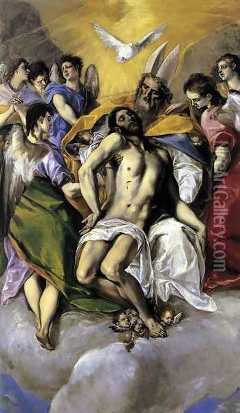 The Trinity 1577 Oil Painting - El Greco (Domenikos Theotokopoulos)
