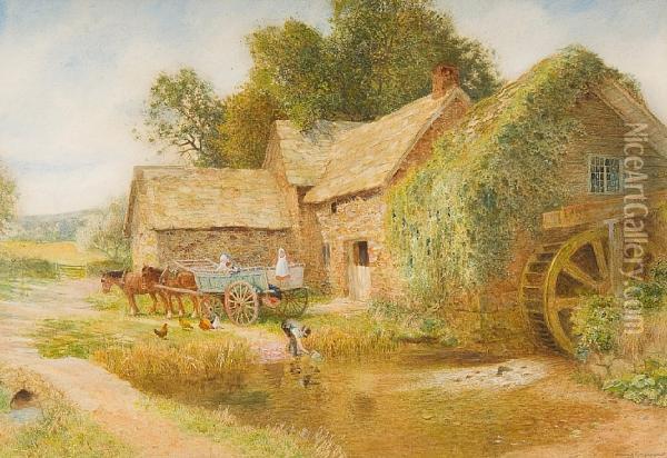 Visit To The Mill Oil Painting - Arthur Claude Strachan