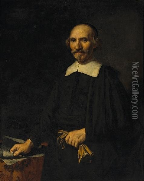 A Portrait Of A Dignitary Oil Painting - Jan Victors