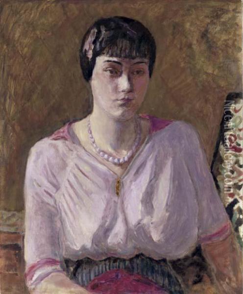 Portrait De Jeune Fille Oil Painting - Pierre Bonnard
