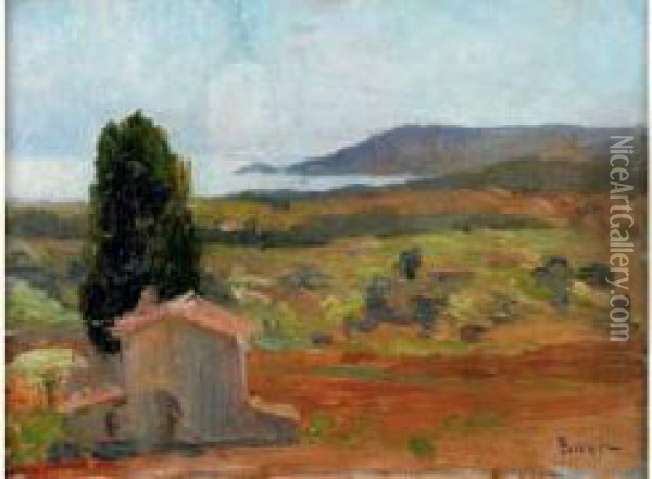 Le Golf De Saint-tropez, Circa 1900-1905 Oil Painting - Henri Person