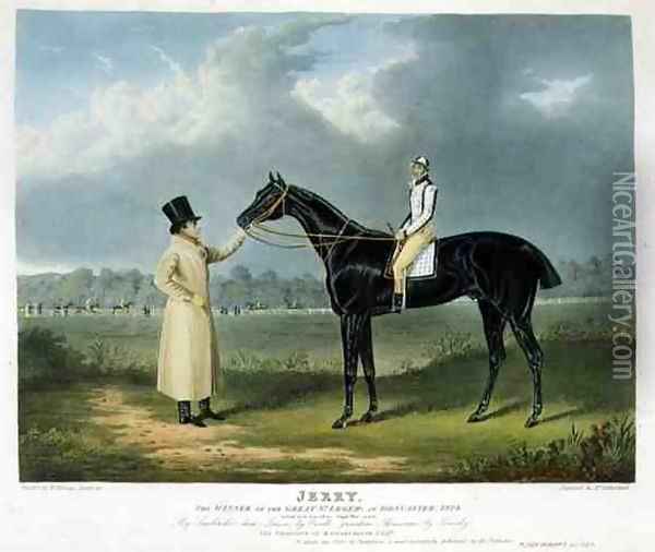 'Jerry', the Winner of the Great St. Leger at Doncaster, 1824 Oil Painting - John Frederick Herring Snr