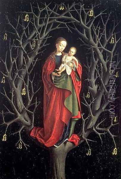 Our Lady of the Barren Tree c.1444-62 Oil Painting - Petrus Christus