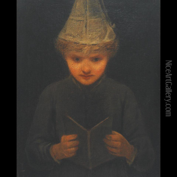 The Little Dunce Oil Painting - George Fuller