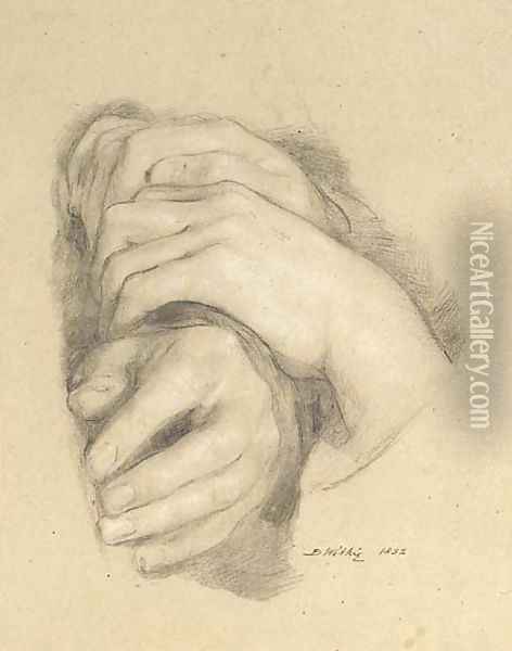 Study of hands for 'Spanish Monks' Oil Painting - Sir David Wilkie