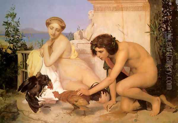 The Cock Fight Oil Painting - Jean-Leon Gerome