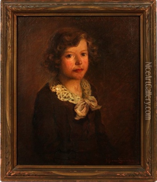 Portrait Of A Boy Oil Painting - Marion Swinton