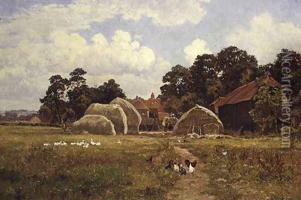 A Sussex Farm, near Fittleworth, Sussex, 1923 Oil Painting - Edward Wilkins Waite