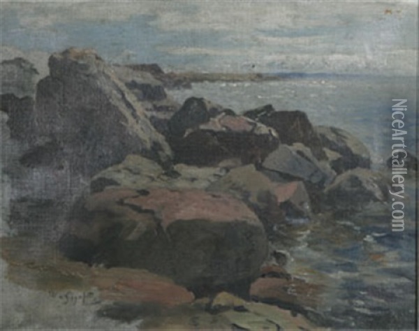 Kustlandskap (sketch) Oil Painting - Wilhelm von Gegerfelt